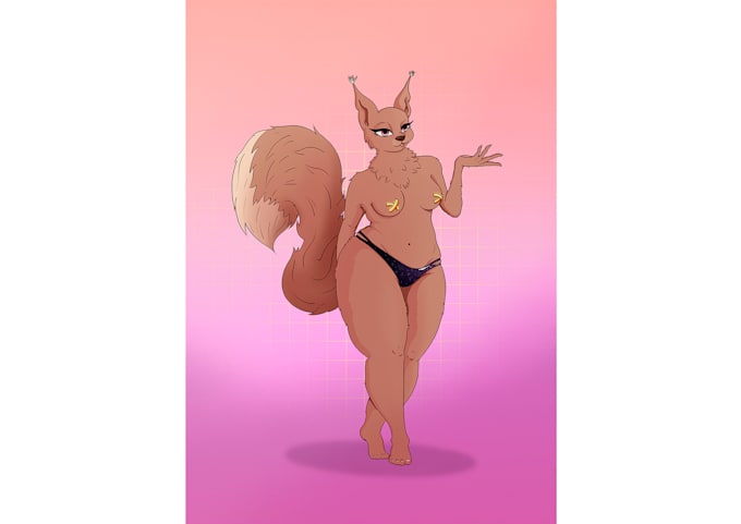 draw fursona or furry characters in any pose and style