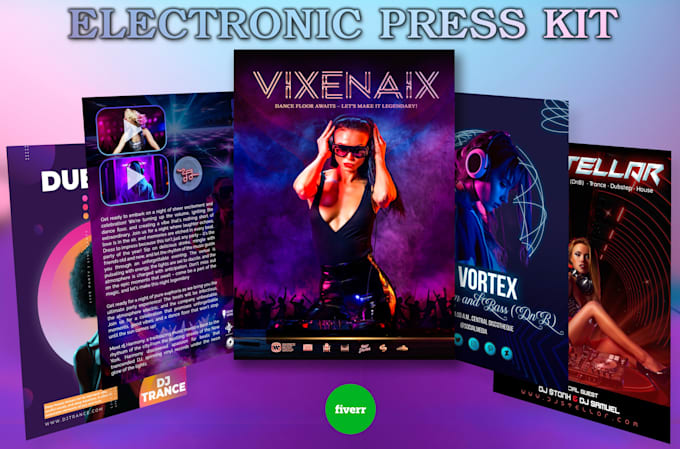 design unique epk media kit artist press kit speaker kit one sheet