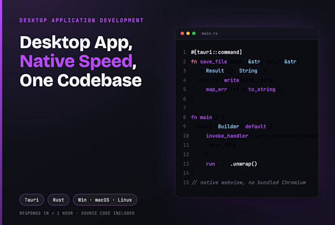 build your windows, mac, and linux desktop app with tauri