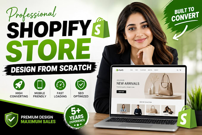 design a professional shopify store from scratch that converts