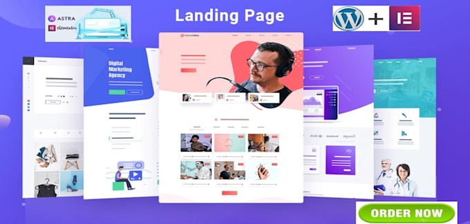 design responsive wordpress, business  landing page, complete website
