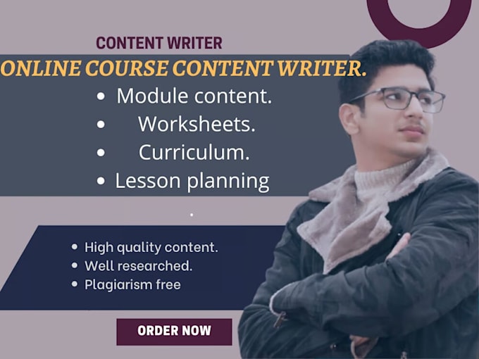 write medical, health and fitness related course content