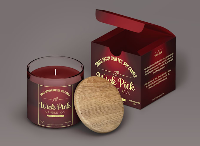 do candle label and product label design
