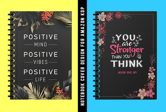 design motivational notebook, journal cover for KDP amazon or etsy