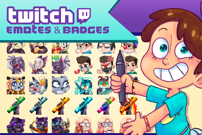 create funny twitch emotes and sub badges