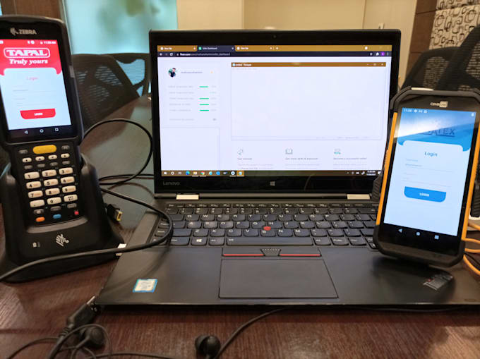 develop handheld device android app rfid, qrcode sync all db