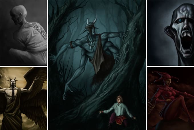 draw horror or fantasy illustrations