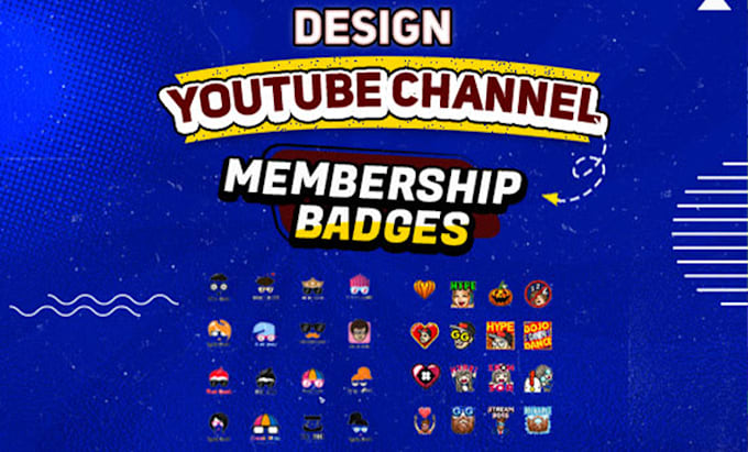 Create a high quality youtube membership badges ,and emojis by ...