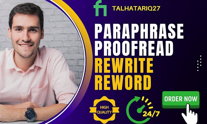 manually edit, paraphrase, proofread, rewrite, rephrase and reword your content