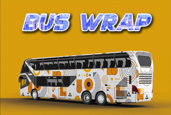 design unique and awesome bus wrap for you