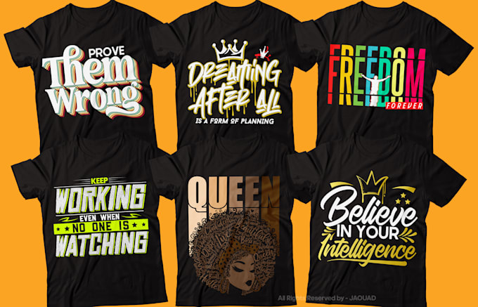 create awesome typography and custom graphic t shirt design