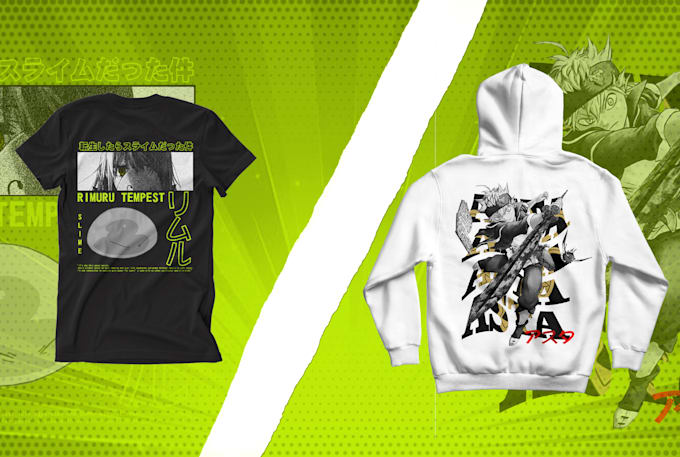 design all custom or style anime t shirt hoodie and other
