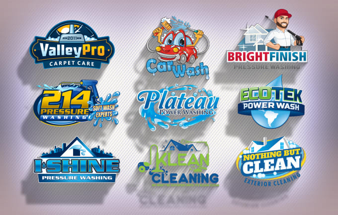 Create pressure washing cleaning and power washing logo by Logocreate ...