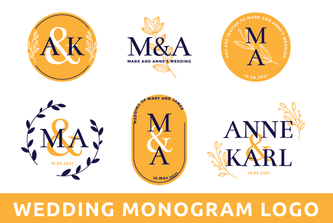 AM Vintage Wedding Monogram MA Classic Monogram Vintage - Etsy Denmark