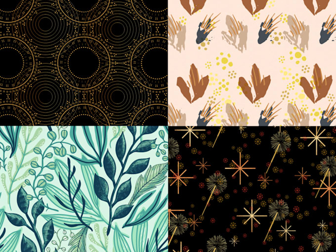 Design unique custom seamless print pattern for you by Ashi2401 | Fiverr