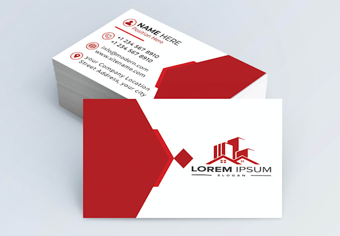 create a real estate modern unique business card in 12 hours