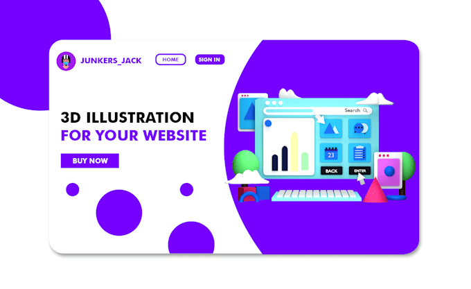 Create modern 3d illustration for your website etc by Junkers_jack | Fiverr