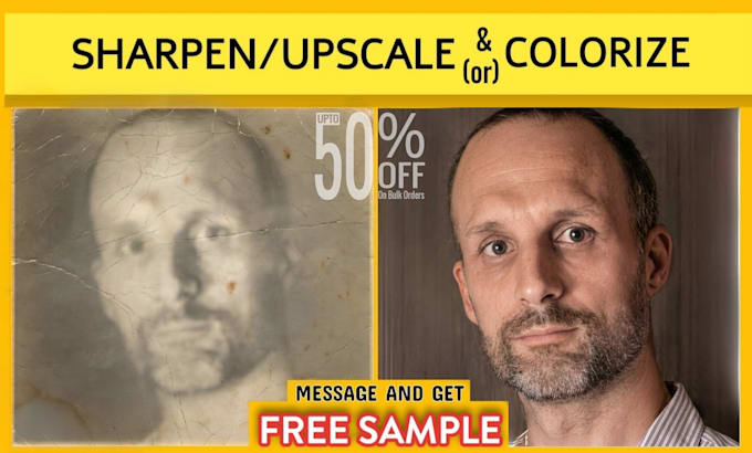 professionally restore, colorize, unblur, and upscale your old blurry photos