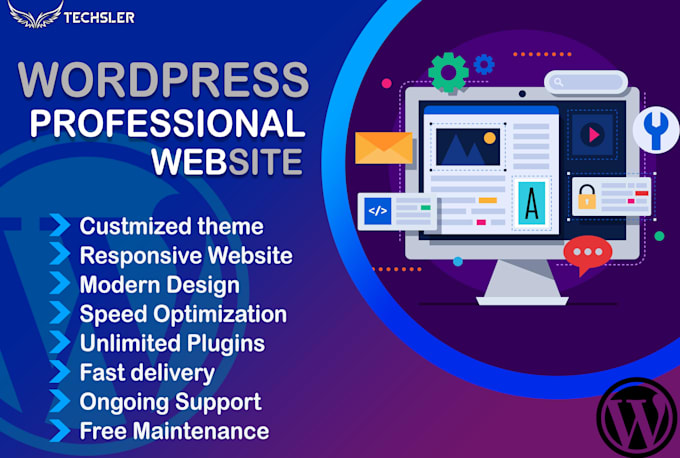 develop and design modern wordpress website