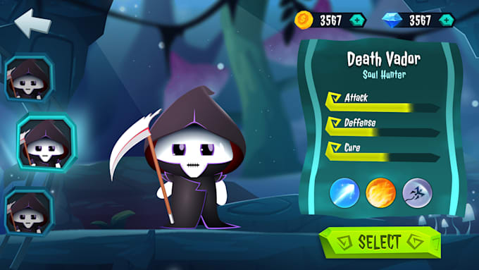 design professional UI, gui, hud for you game