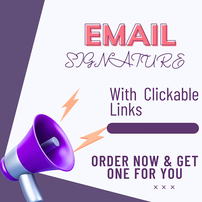 create email signature with clicking links for gmail, apple