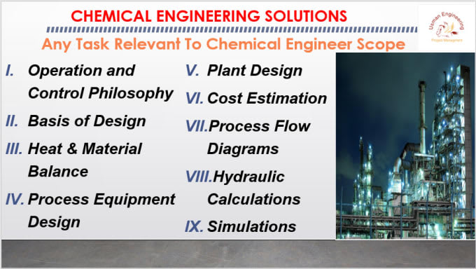 assist you in chemical engineering and consultancy services