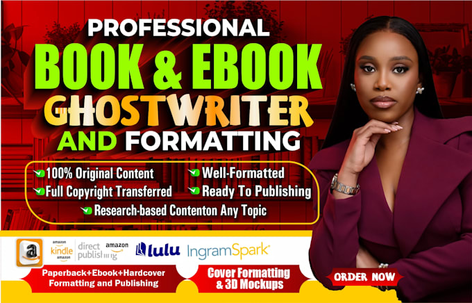 be your ebook ghostwriter, ghost book writer, non fiction ghostwriter, KDP book