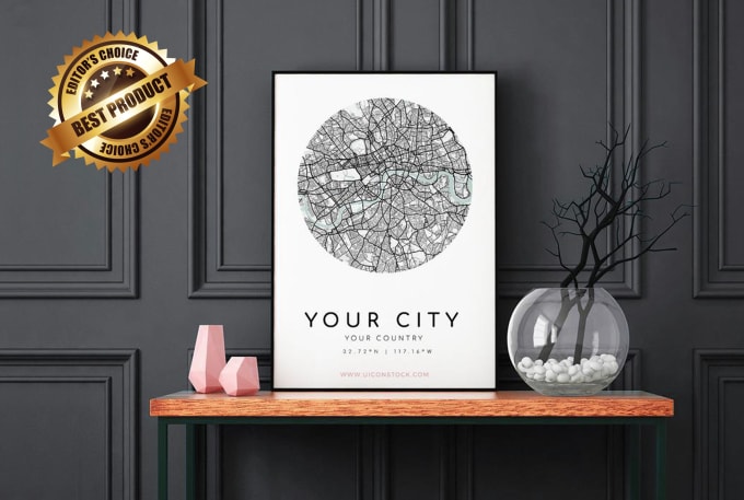 Miami Street City Map Map Digital Print High Quality Printable Art Motivational Quote Poster *INSTANT DOWNLOAD* Wall Art
