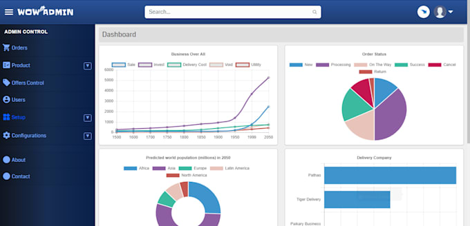 develop a custom business website and web application