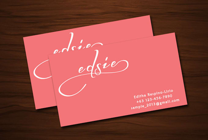 design a cute business or name card for you