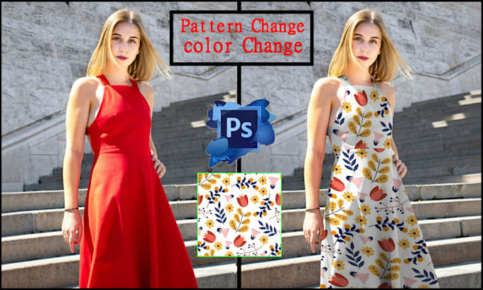 do pattern change, replacement, color change and correction
