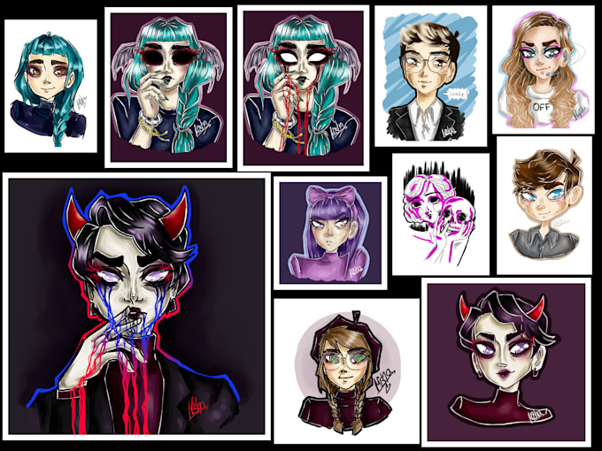Draw a comic style portrait by Misha2101 | Fiverr