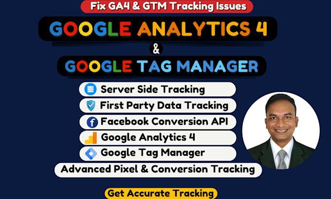 setup google analytics 4, ga4 ecommerce tracking and conversion tracking via GTM