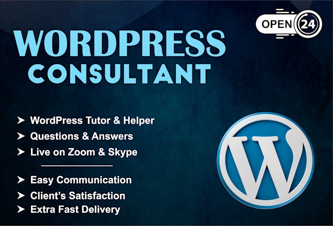 be your wordpress tutor, coach, trainer, guru, helper or instructor