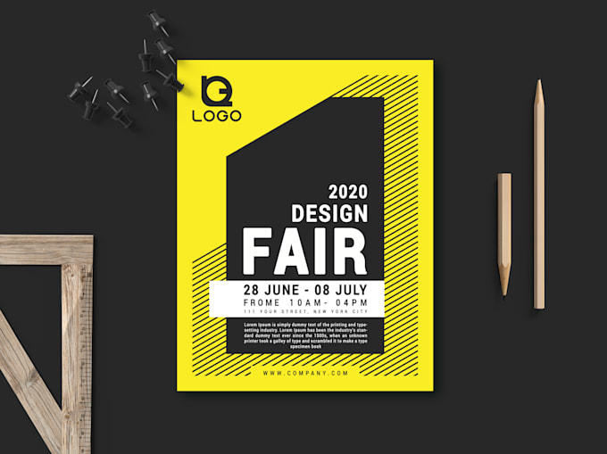 design a minimalist flyer and postcard for your business