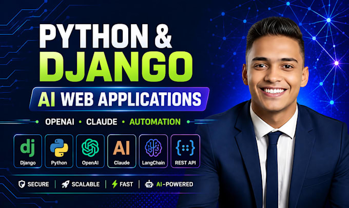 develop python django web app with ai integration