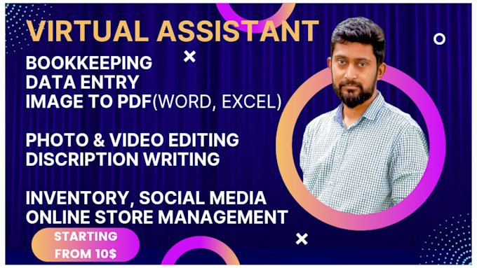 be your personal virtual assistant or administrative for every work