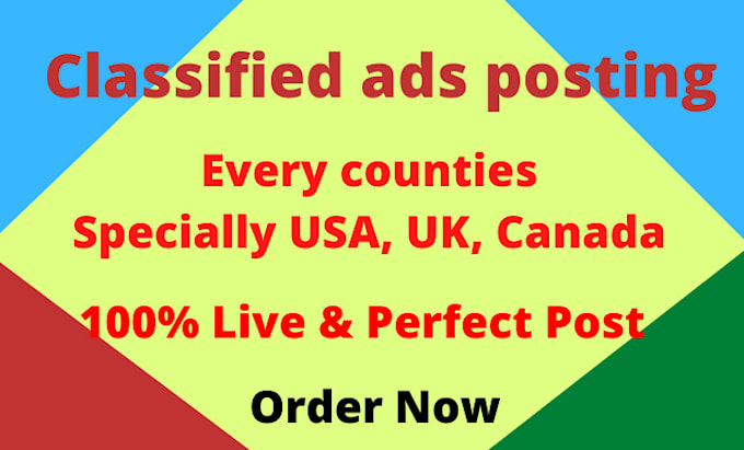 give 100 classified ads post, clarified, social media post, seo  in the USA