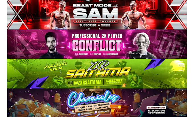 design an outstanding youtube cover art