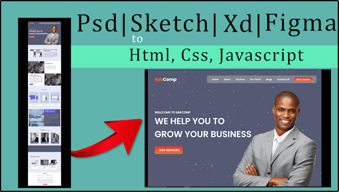 Convert psd, sketch, xd, figma to html css and javascript by Codingkit ...