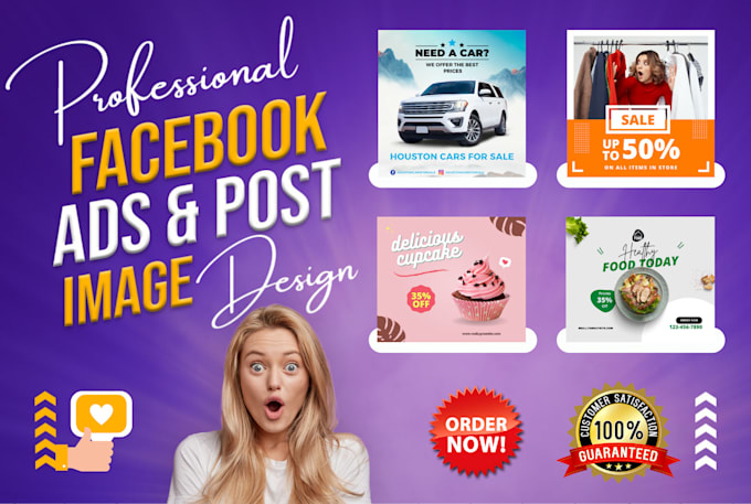 design high quality facebook ad or post image in 24 hours