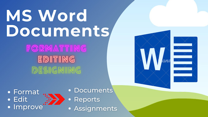 format, edit and design ms word documents