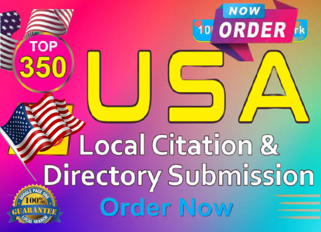 do 350 USA local citations and directory submission