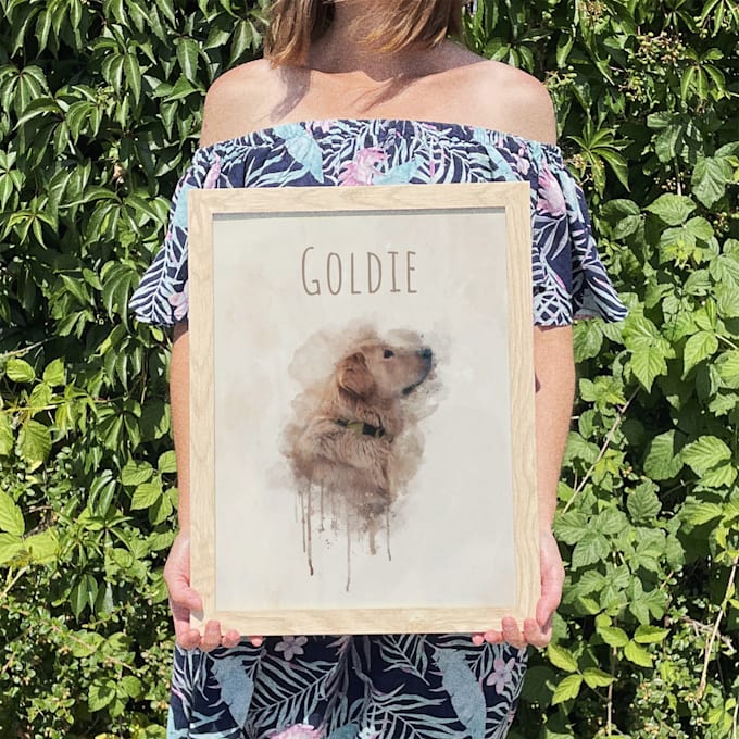 custom your portrait photo into watercolour effect