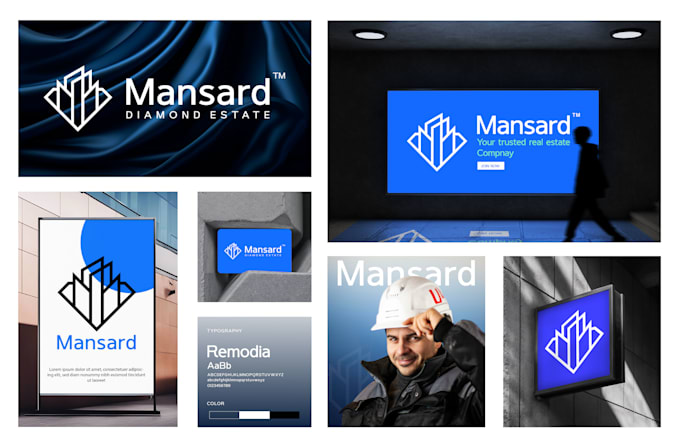 design a modern creative minimalist business logo and brand identity