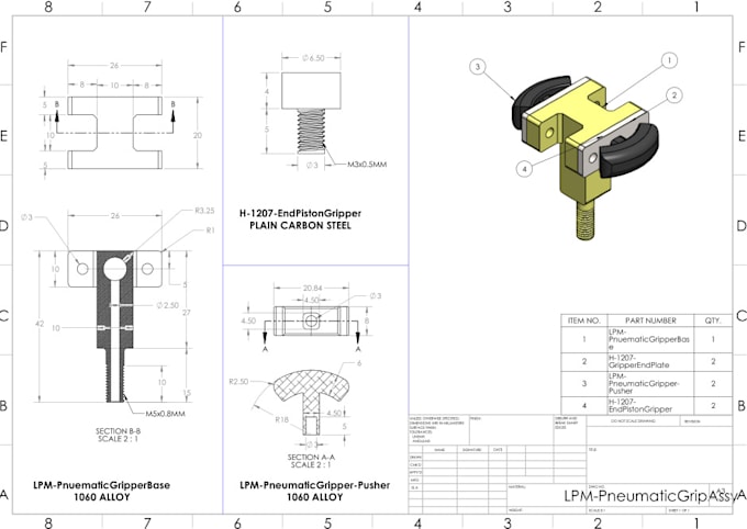 make 2d drawing for manufacturing and fabrication