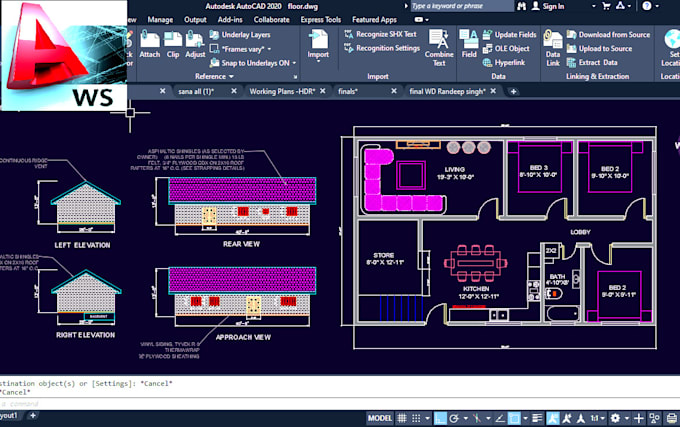 draw any 2d drawing in autocad