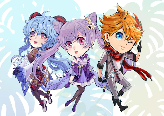 create cute chibi illustration