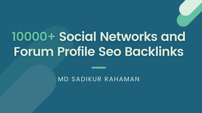 make 10,000 social networks and forum profile SEO backlinks