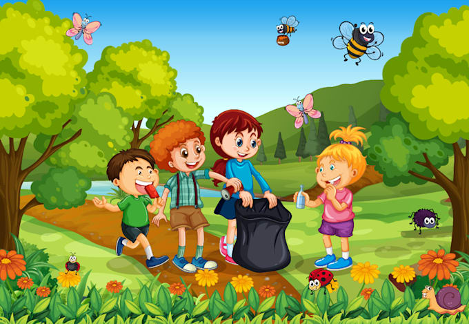 create an colorful children book illustrations